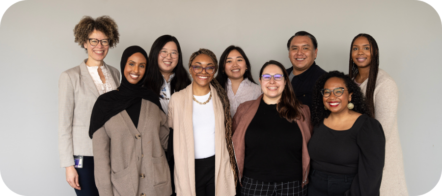 ARCH Team members from left to right: Dr. Wendy Barrington, Dequa Mah, Carolyn Fan, Tiara Robinson, Alcess nonot, Kisna Prado, Matthew Frank, Zyna Bakari and Brittany Oladipupo